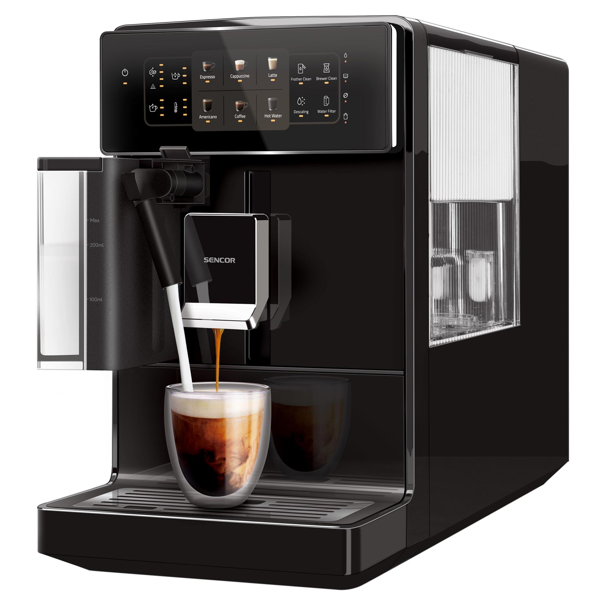 Automatic Espresso Cappuccino Machine SES 9300BK Sencor