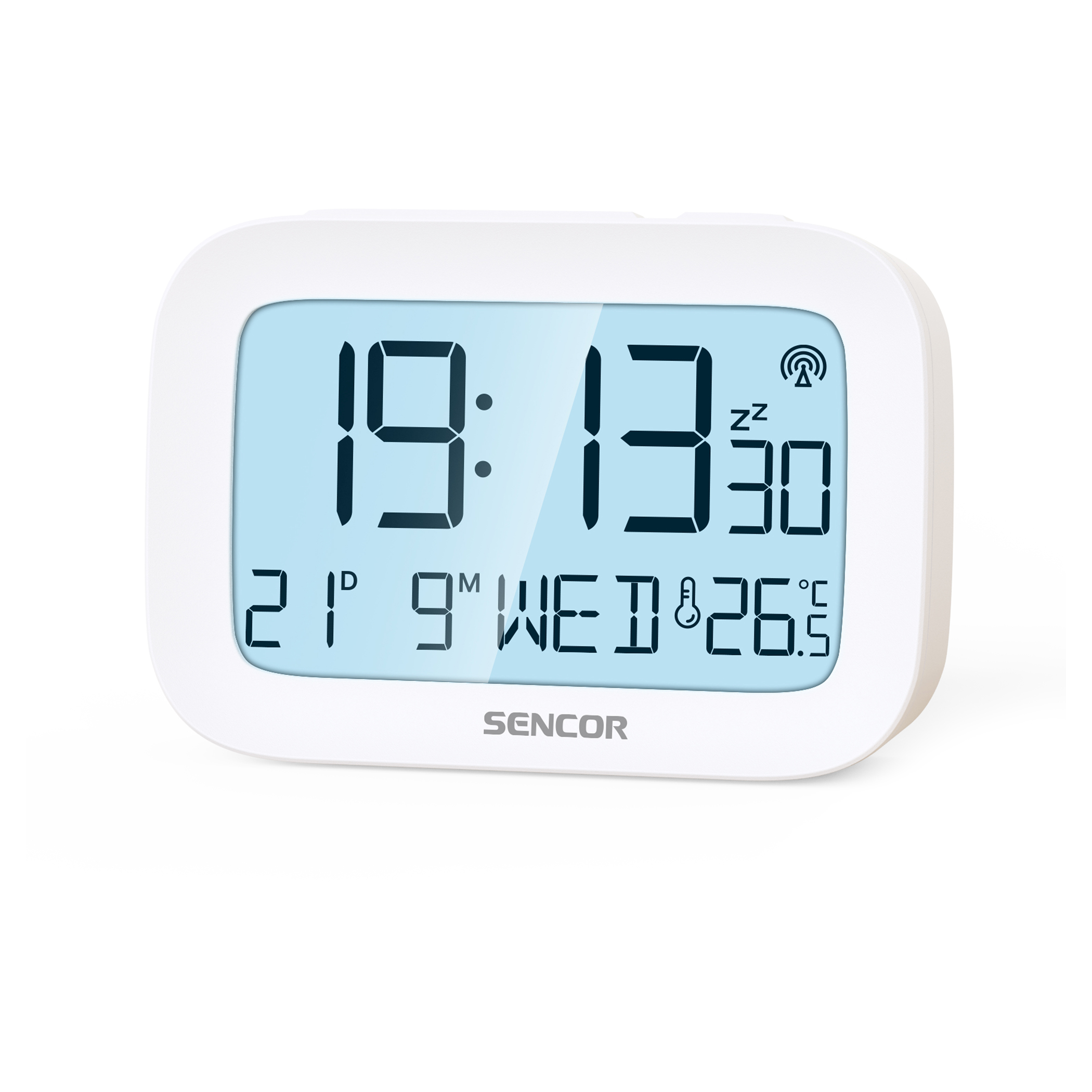 Oregon Scientific Weather station RC Alarm clock with temperature white