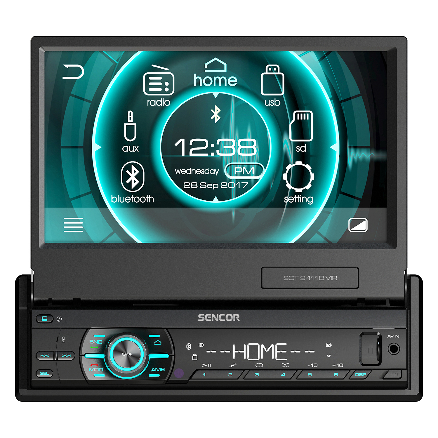 Car Radio with Bluetooth, USB, SD and 7