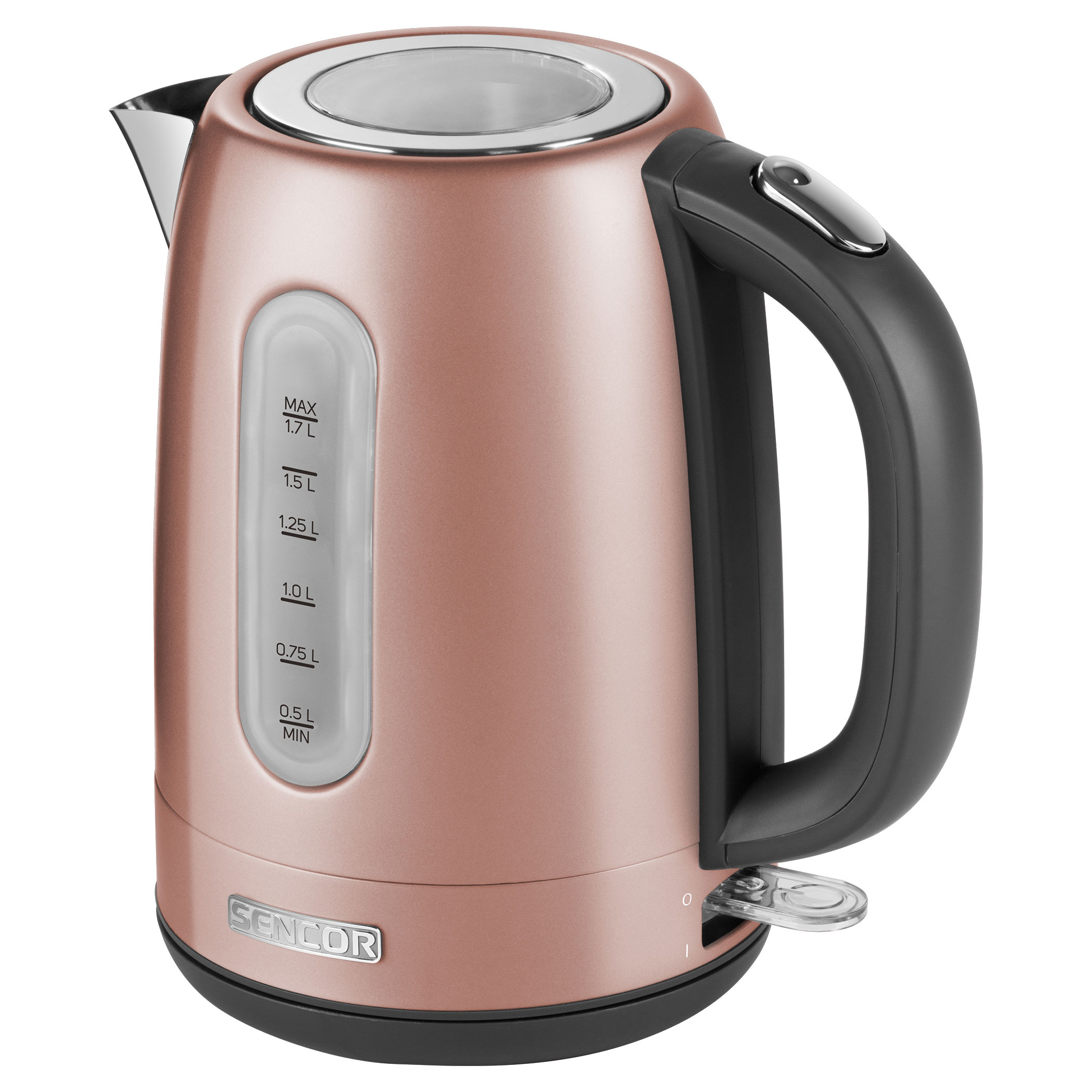 Sencor SWK1573CO Electric Kettle with Display and Power Cord Base, Copper  (Metallic) 